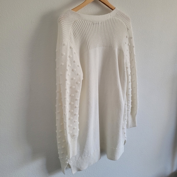 Calvin klien white knit dotted cardigan sweater - Picture 5 of 9